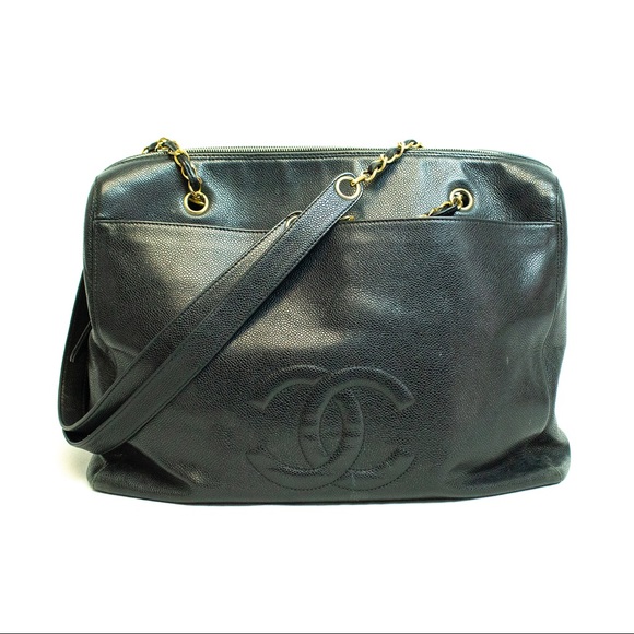 CHANEL Handbags - Classic Chanel Large Leather ayote Bag